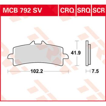 BRAKE PAD TRW MCB792SV