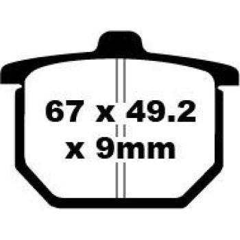 BRAKE PAD VEE SEMISNTRD