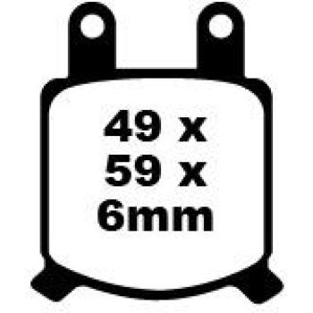 BRAKE PAD VEE SEMISNTRD