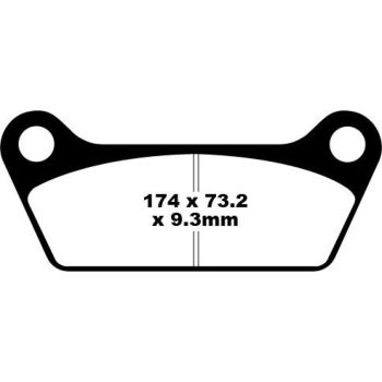 BRAKE PAD VEE SEMISNTRD