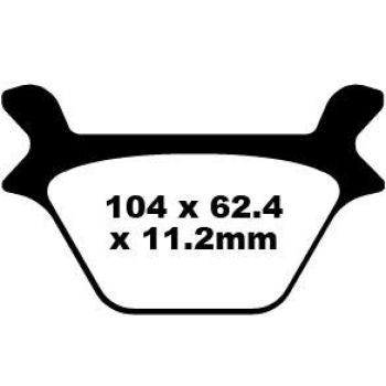 BRAKE PAD VEE SEMISNTRD