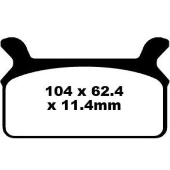BRAKE PAD VEE SEMISNTRD