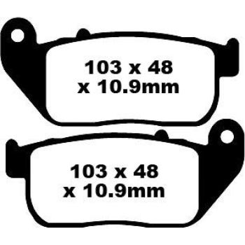 BRAKE PAD VEE SEMISNTRD