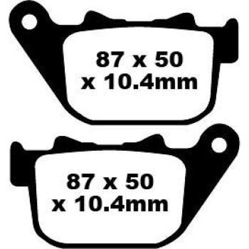 BRAKE PAD VEE SEMISNTRD