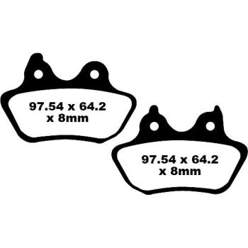 BRAKE PAD VEE SEMISNTRD