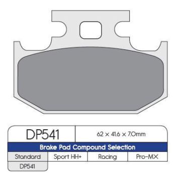 BRAKE PAD SINTERED DP541