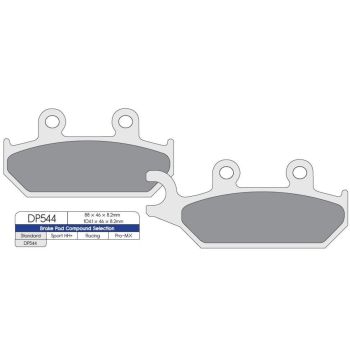 BRAKE PAD SINTERED DP544