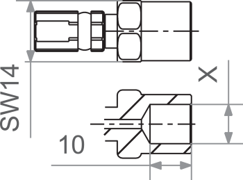 FIT M10x1.25 FEMALE RD