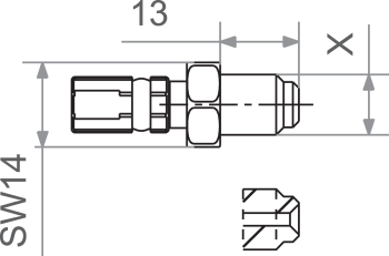 FIT M10x1.25 MALE BL