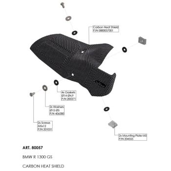 HEAT SHIELD BMW R 1300 GS/ADV