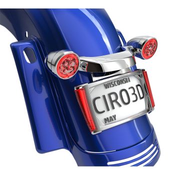 FRAME LP W/LEDS CHR/RED