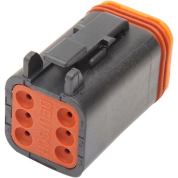PLUG DEUTSCH BLACK 6 PIN
