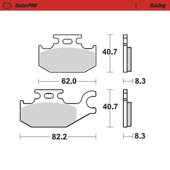 Moto-Master Brakepads Suzuki: LTA 700 / 750 Kingquad right