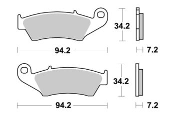 Sbs Brakepads Carbon Silver