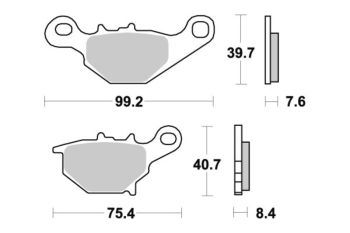 Sbs Brakepads Carbon Silver