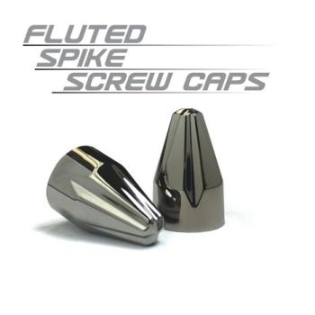 CAPS FLUTED 1/4 BLK CHR