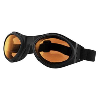 GOGGLE BUGEYE BLACK W/ AMBER L
