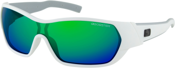 SUNGLASSES ARIA WHITE W/ GREEN
