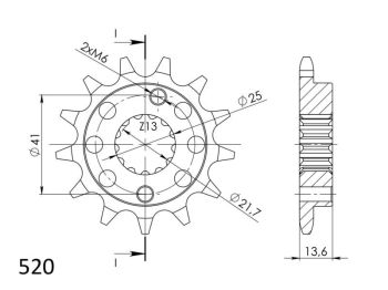 Supersprox Front Sprocket 1307-13.2