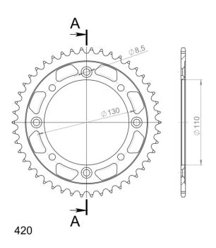 Supersprox / JT Rear sprocket 455/1465.46