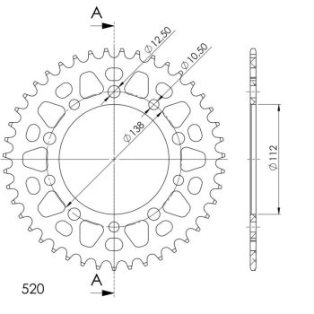 Supersprox Alu Rear sprocket HO/YA Black 42