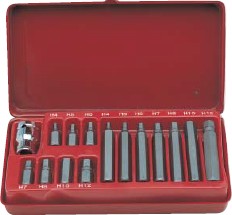 Kuuskant komplekt 1/2" 15-osa