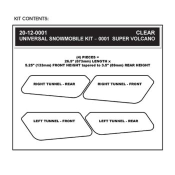 Stompgrip Snowmobile Tunnel Grip - Super Volcano : Clear