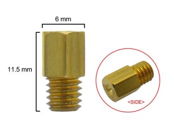 Main Jet # 210 , Hex, Fits: Mikuni