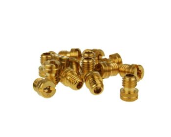 Main Jet, # 100 , Round, M4, Fits: Keihin