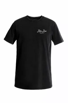 TEE JD LETTERING BLACK MD
