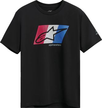 TEE SS CSF GLOBAL BLACK/RD/WH/