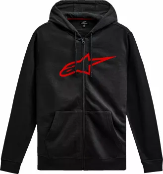 HOODIE ZIP AGELESS V3 BLK/RD L