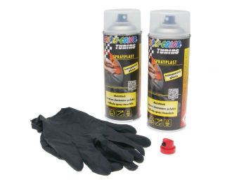 strippable lacquer Dupli-Color Sprayplast set transparent glossy 2x400ml