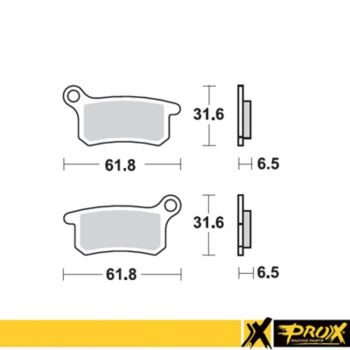 ProX Frontbrake Pad KTM65SX 02-12 + KTM85SX 03-11