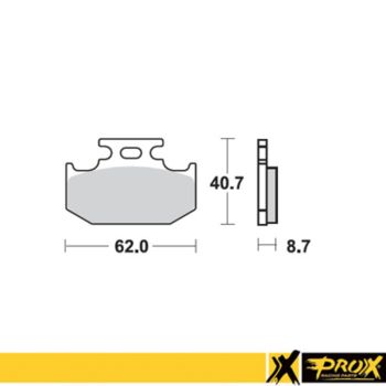 ProX Rearbrake Pad KX125/250/500 89-94 + RM125/250 89-95