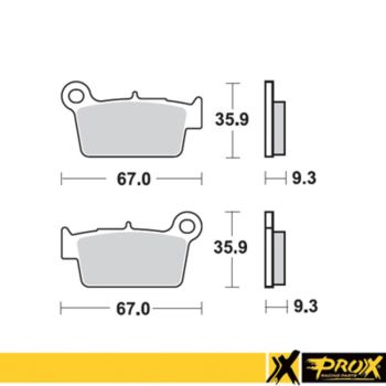 ProX Rearbrake Pad KX250F/450F 04-12 + RM-Z250/450 04-11 +