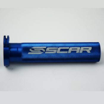 Scar Aluminum Throttle Tube + Bearing - Kawasaki/Suzuki/Yamaha - Blue color