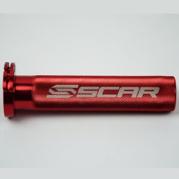 Scar Aluminum Throttle Tube + Bearing - Kawasaki/Suzuki/Yamaha - Red color