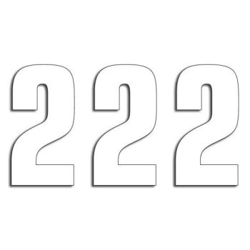 NUMBER #2 16X7.5CM WH