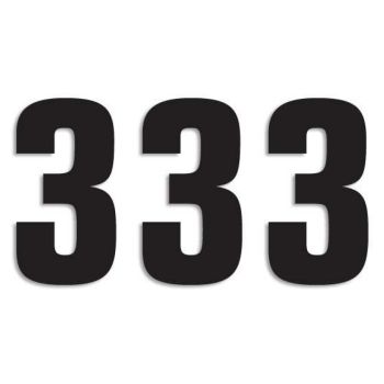 NUMBER #3 16X7.5CM BK