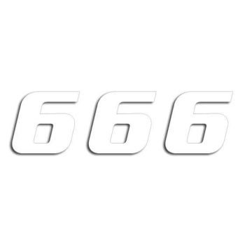 NUMBER #6 16x20CM WH