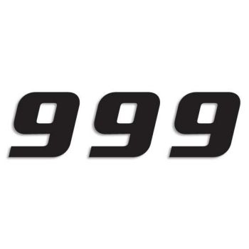 NUMBER #9 16x20CM BK