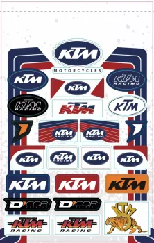 DECAL SHEET KTM RETRO