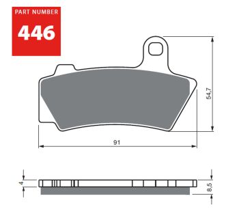 GOLDFREN Brake Pads 446 Ceramic Carbon AD