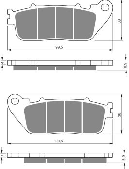 GOLDFREN Brake Pads 277 Ceramic Carbon AD