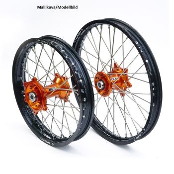 REX WHEELS 21-1,60 KTM EXC 16-.., SX-F/XC-F 15-.. BLACK RIM/ORANGE HUB 22MM
