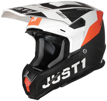 Just1 Helmet J-22 C Adrenaline Orange/White/Carbon Matt