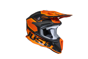 Just1 Helmet J-18 F Hexa Orange/Titanium/Black