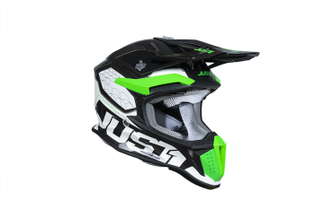 Just1 Helmet J-18 F Hexa Green Fluo/White/Titanium
