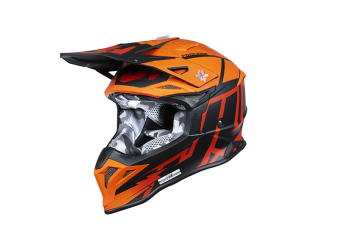 Just1 Helmet J-39 Poseidon Fluo Orange/Red/Black